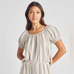 NWT Splendid Farrah linen mix top